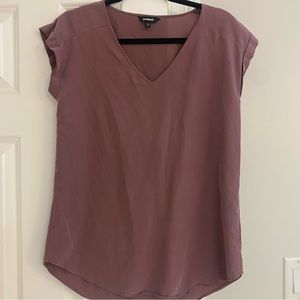Express V Neck Plum Top- Size Small